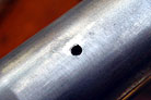 新しいφ1.5mmの穴には面取りせず 新しいφ1.5mmの穴には面取りせず